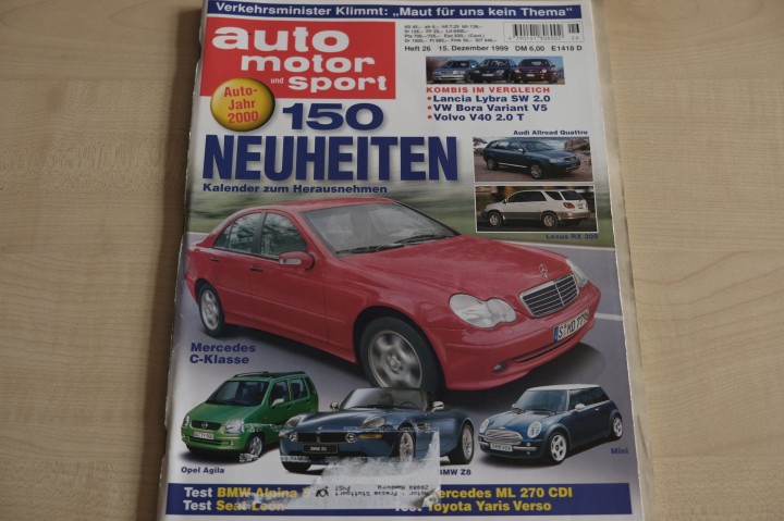 Deckblatt Auto Motor und Sport (26/1999)